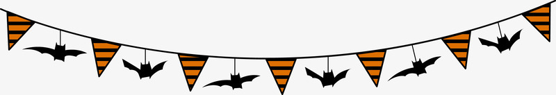 卡通搞怪万圣节蝙蝠旗子png免抠素材_新图网 https://ixintu.com 万圣节 卡通 搞怪 旗子 蝙蝠