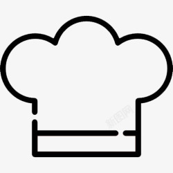 厨师帽图标卡通手绘厨师帽子简笔画图标高清图片