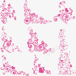 粉色边角粉色边角装饰矢量图高清图片