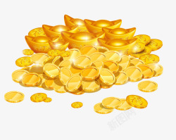 金币与金元宝素材
