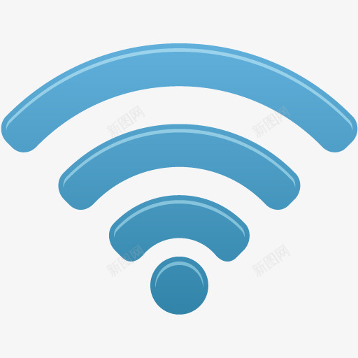 浅蓝wifi信号图标png_新图网 https://ixintu.com WIFI图案 wifi 信号 浅蓝