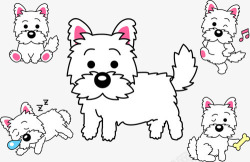 狗图案卡通小狗手绘小狗素材