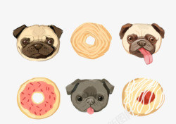 狗狗甜甜圈甜甜圈和狗狗高清图片