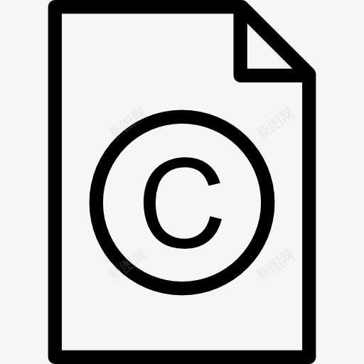 版权图标png_新图网 https://ixintu.com 多媒体界面 延伸 文件 格式 档案 版权 计算