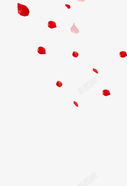 新春年会背景设计红色花瓣漂浮高清图片