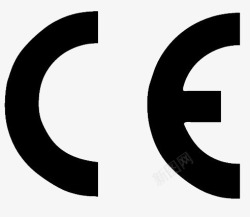 黑色剪纸图案CE认证图标高清图片