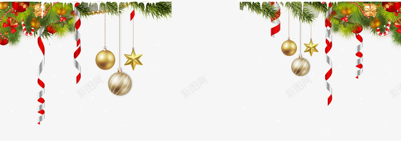 创意合成效果圣诞节元素彩球彩带png免抠素材_新图网 https://ixintu.com 元素 创意 合成 圣诞节 彩带 彩球 效果
