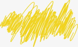 教师节黄色线条涂鸦素材