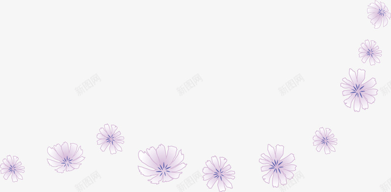 紫色梦幻漂浮花朵png免抠素材_新图网 https://ixintu.com 春天 春季 春日 植物 漂浮花朵 鲜花