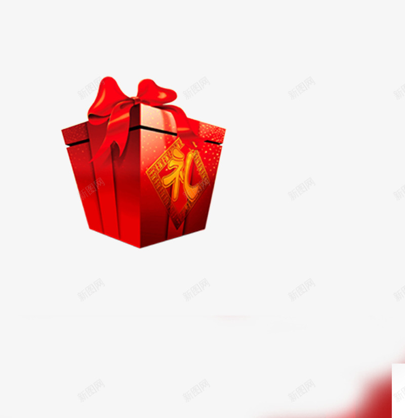 红色新年礼物包装png免抠素材_新图网 https://ixintu.com 包装 新年 礼物 红色 设计