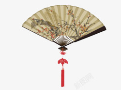 古代折扇中国结折扇高清图片