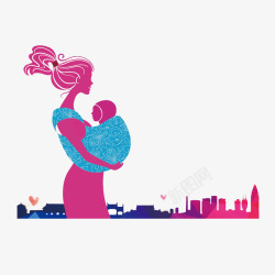 妇产科保健时尚母婴插画高清图片