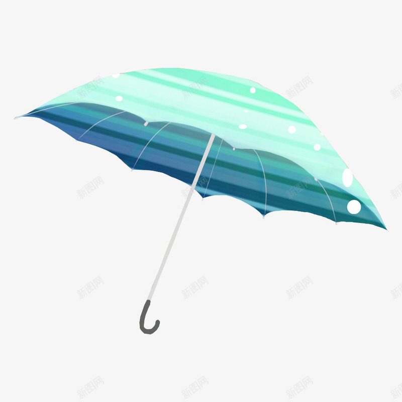 手绘青春绿色雨伞png免抠素材_新图网 https://ixintu.com 绿色 雨伞 青春