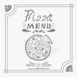 披萨菜单模版菜单图标矢量图高清图片