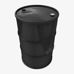 黄黑色机油桶黑色圆柱桶机油桶高清图片