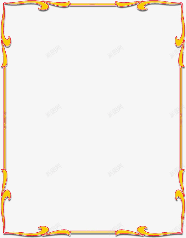 金色相框png免抠素材_新图网 https://ixintu.com 好看 手绘 相框 金色