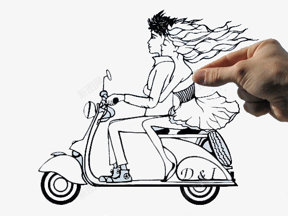 骑车的情侣创意剪纸艺术png免抠素材_新图网 https://ixintu.com 创意 剪纸 情侣 手 艺术 骑车 黑色