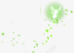 绿色的翅膀绿色效果翅膀萤火虫高清图片