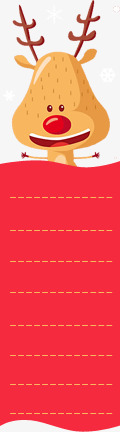 麋鹿卡通红色菜单png免抠素材_新图网 https://ixintu.com 卡通 红色 菜单 麋鹿