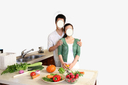 两个人一块做饭做饭的夫妻高清图片