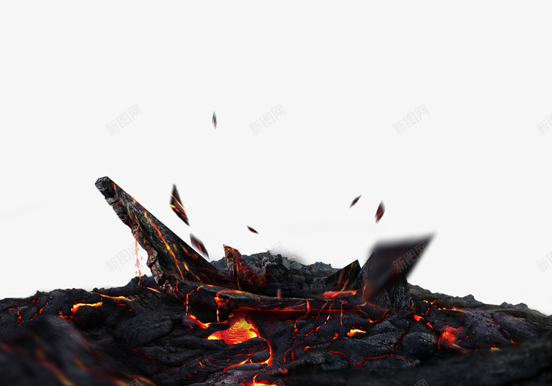 火山岩浆分层png免抠素材_新图网 https://ixintu.com 分层图片 岩浆 岩浆爆炸 火山 爆发