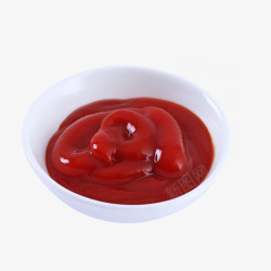 一碗番茄酱一碗纯正的番茄沙司实物高清图片