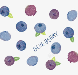 卡通蓝莓水果背景素材