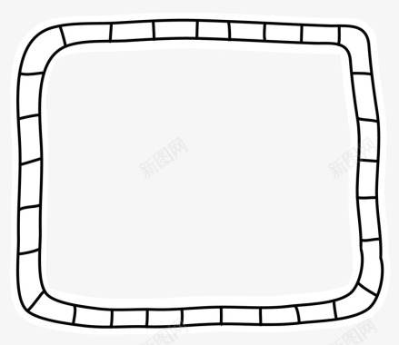 手绘相框卡通手绘线条方框图标图标