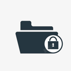 锁icon手绘带锁的文件夹图标高清图片
