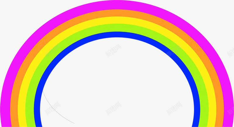 彩虹七色彩虹半圆形png免抠素材_新图网 https://ixintu.com 七色 半圆形 彩虹
