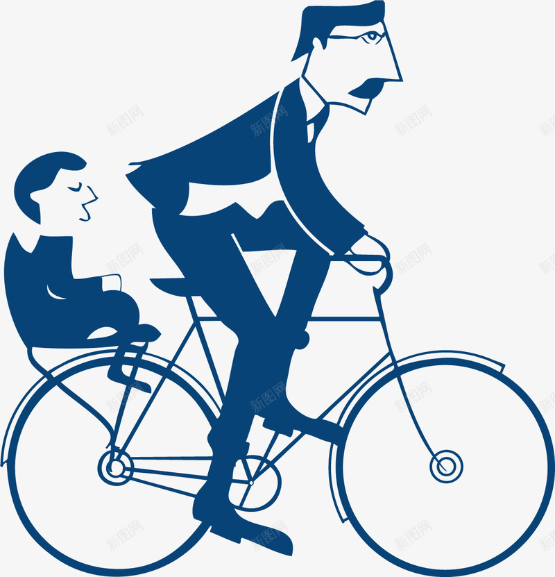父亲小孩骑自行车父亲节png免抠素材_新图网 https://ixintu.com 小孩 父亲 父亲节 自行车