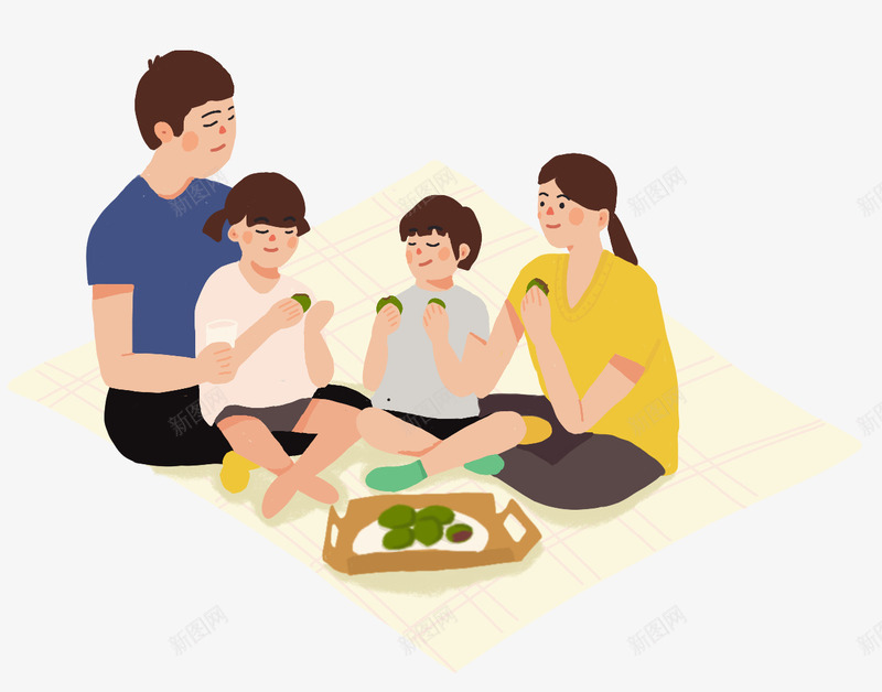 手绘儿童插画郊游野餐插图png免抠素材_新图网 https://ixintu.com 一家人 亲子插画 儿童 手绘 插画 郊游 野餐插图