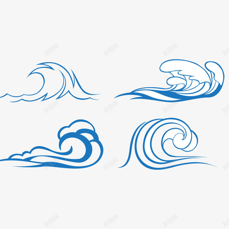 传统海纹元素png免抠素材_新图网 https://ixintu.com 传统 海浪 海纹 艺术