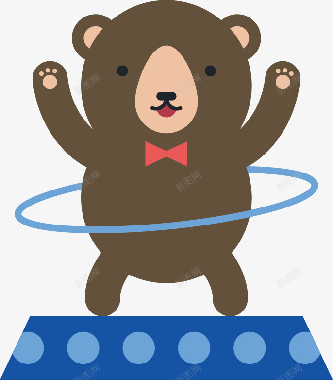 马戏团的小熊png免抠素材_新图网 https://ixintu.com 动物 卡通 可爱 小熊