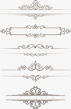 欧美花纹设计欧美风花纹分割线集合高清图片