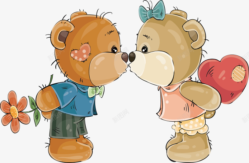 甜蜜亲吻的小熊png免抠素材_新图网 https://ixintu.com 一吻定情 可爱小熊 小熊 手绘风 接吻图 接吻小熊 爱情小熊 矢量png