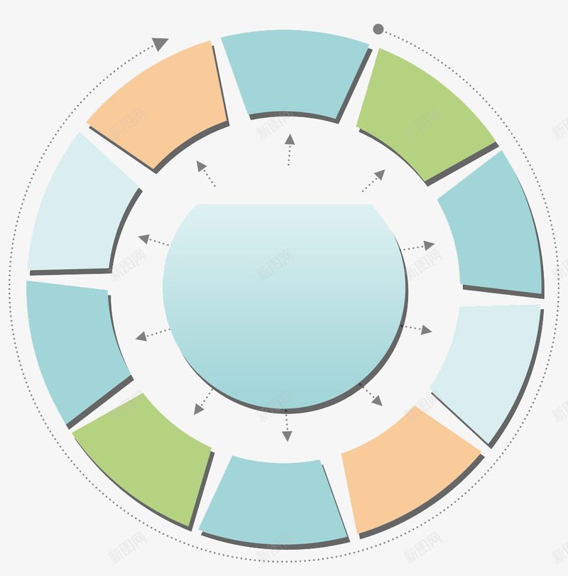 圆形分割png免抠素材_新图网 https://ixintu.com 分配分割 商务商业素材 圆形 矩形元素