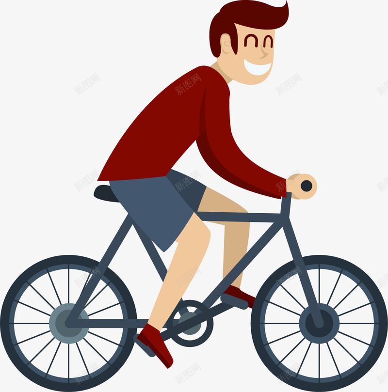 卡通骑共享单车png免抠素材_新图网 https://ixintu.com 共享单车 卡通 绿色出行 脚踏车 自行车 骑自行车 骑行者 骑车 骑车出行