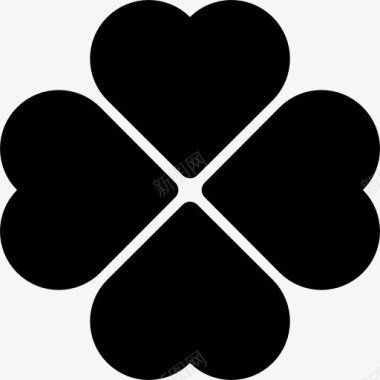 四片叶子的三叶草图标图标