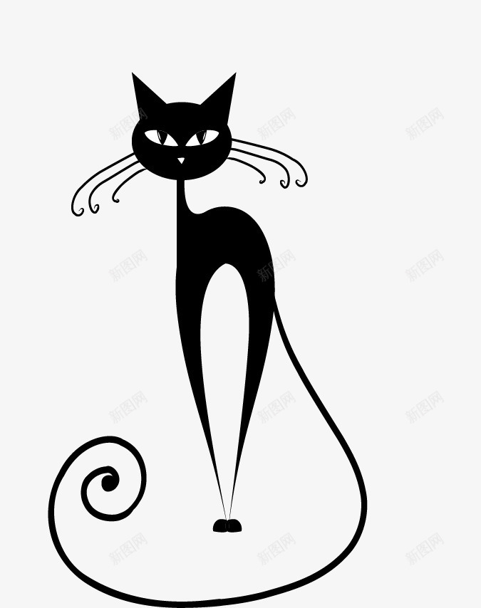 可爱卡通黑色性感猫咪png免抠素材_新图网 https://ixintu.com PNG 卡通 可爱 性感 猫咪