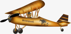 小熊开飞机素材