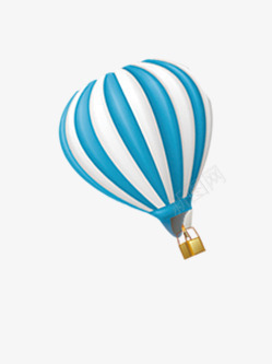 蓝色热气球png免抠素材_新图网 https://ixintu.com 梦想 气球 热气球 简约 青春