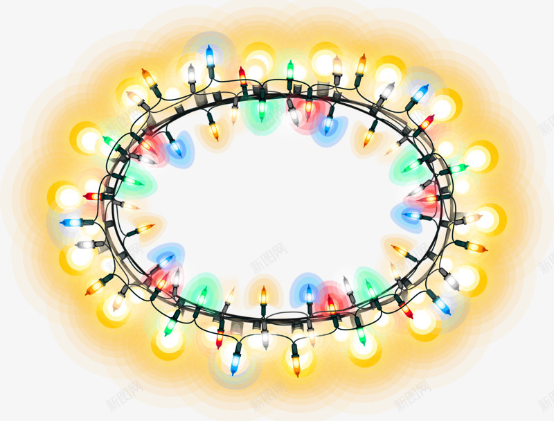 装饰效果png免抠素材_新图网 https://ixintu.com LED彩灯 圆圈 彩色 闪亮