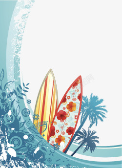 纹理冲浪板夏日海洋插图高清图片