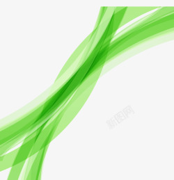 绿色曲线波浪素材