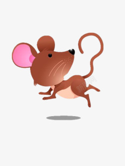 逃跑的老鼠卡通的动物高清图片