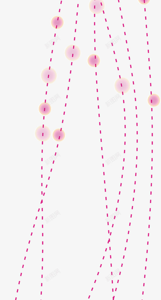 粉色圆环线条背景png免抠素材_新图网 https://ixintu.com 环线 粉色 背景
