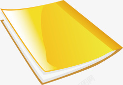 黄色本子矢量图素材