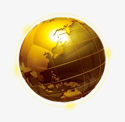 黄金地球大气金色财富地球全球高清图片