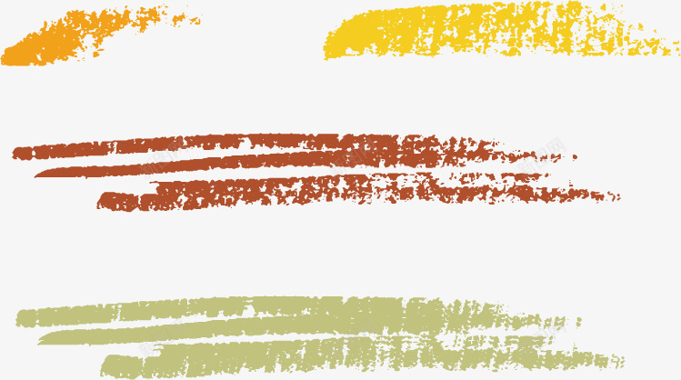 块状粉笔刷效果png免抠素材_新图网 https://ixintu.com 橙色 粉笔笔刷 红色 绿色 黄色